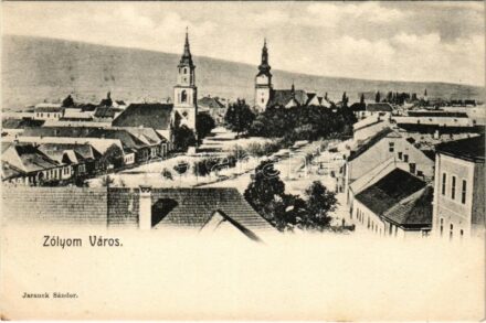 Zólyom, Zvolen; látkép. Jaranek Sándor kiadása / general view