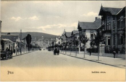 Pécs, Indóház utca. Domján J. kiadása