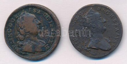 Ausztria 1762W 1kr Cu 'Mária Terézia' + 1762W 1kr Cu 'I. Ferenc' T:2-,3 patina Austria 1762W 1 Kreuzer Cu 'Maria Theresia' + 1762W 1 Kreuzer Cu 'Franz I' C:VF,F patina Krause KM#1993, #2007