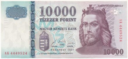 1997. 10.000Ft 'AK 4449524' T:III szép papír / Hungary 1997. 10.000 Forint 'AK 4449524' C:F fine paper Adamo F58.9