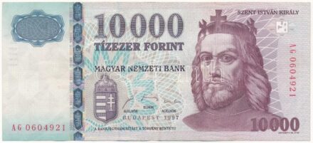 1997. 10.000Ft 'AG 0604921' T:III / Hungary 1997. 10.000 Forint 'AG 0604921' C:F Adamo F58.6