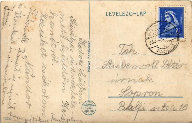 1932 Kecskemét, Szabadság tér, Dr. Farkas Béla, Fekete Soma, Bagó Lajos, Fehér Dávid, Grünblatt Lajos és Egri Fülöp üzlete, drogéria, Takarékpénztár Egyesület, piac (fl) - Image 2