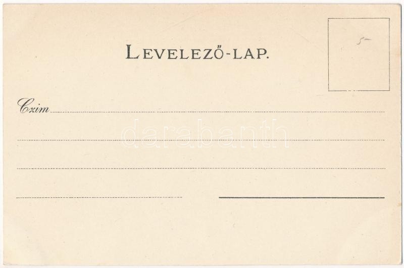 Zombor, Sombor; Bács Bodrog vármegye szecessziós címere. Athenaeum Rt. kőnyomdája. / coat of arms of Bács-Bodrog County. Art Nouveau, floral, litho s: Zich - Image 2