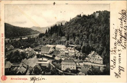 1906 Árvaváralja, Oravsky Podzámok (Magas-Tátra); Sochán P. 214. (ragasztónyom / gluemark)