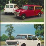 cca 1960-1970 Austin brit autógyár modelljeit (Mini Cooper, Saloon, Countryman, stb.) bemutató, színes képekkel illusztrált ismertető prospektus - Image 2