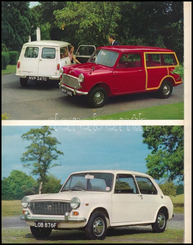 cca 1960-1970 Austin brit autógyár modelljeit (Mini Cooper, Saloon, Countryman, stb.) bemutató, színes képekkel illusztrált ismertető prospektus - Image 2