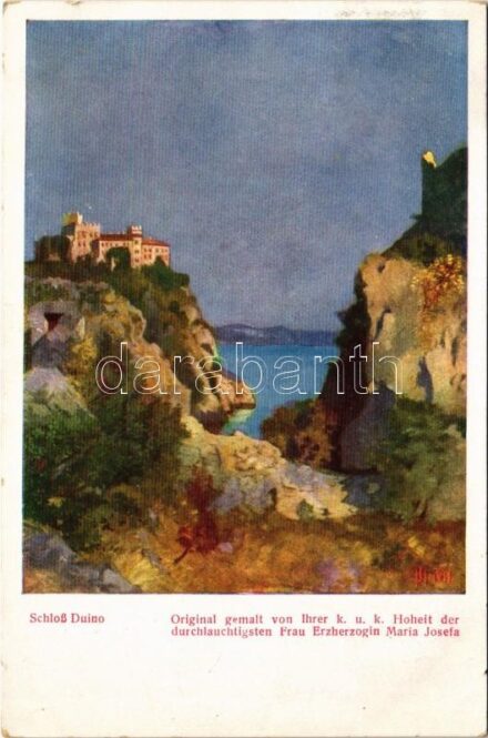 1917 Duino, Devin, Tybein (Trieste); Schloß Duino / castle. Im Selbstverlage des Österr. Flottenverein. Original gemalt von ihrer k.u.k. Hoheit der durchlauchtigsten Frau Erzherzogin Maria Josefa