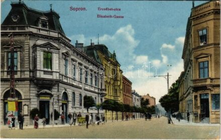 1915 Sopron, Erzsébet utca, Róth Gy. üzlete (EK)