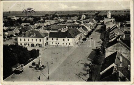 1938 Somorja, Somorin, Samorín; Fő utca. Kranzinger N. kiadása / main street + '1938 Dunaszerdahely visszatért' So. Stpl (EK)