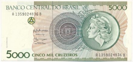 Brazília 1990. 5000C 'A 1359024836 B' T:I- Brazil 1990. 5000 Cruzeiros 'A 1359024836 B' C:AU Krause P#227