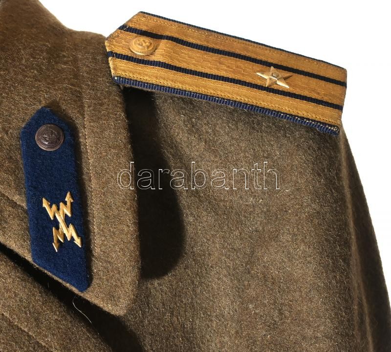 Magyar Néphadsereg 1950M híradó tiszti őrnagyi köpeny, szép, megkímélt állapotban. / Hungarian officer uniform - Image 2