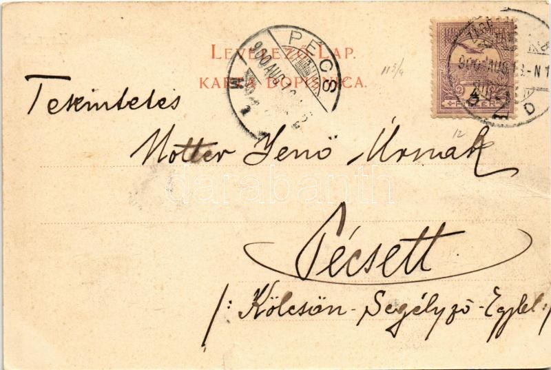 1900 Zagreb, Agram, Zágráb; Trg Franje Josipa / square / Ferenc József tér - Image 2