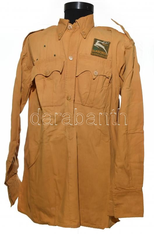 1933 Cserkész ing Gödöllői Jamboree emblémával, megkímélt, szép állapotban / Hungarian boy scout uniform with Jamboree emblem in good condition