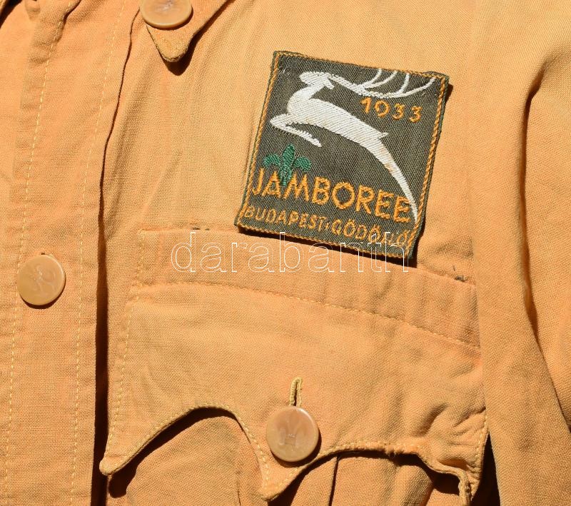 1933 Cserkész ing Gödöllői Jamboree emblémával, megkímélt, szép állapotban / Hungarian boy scout uniform with Jamboree emblem in good condition - Image 2
