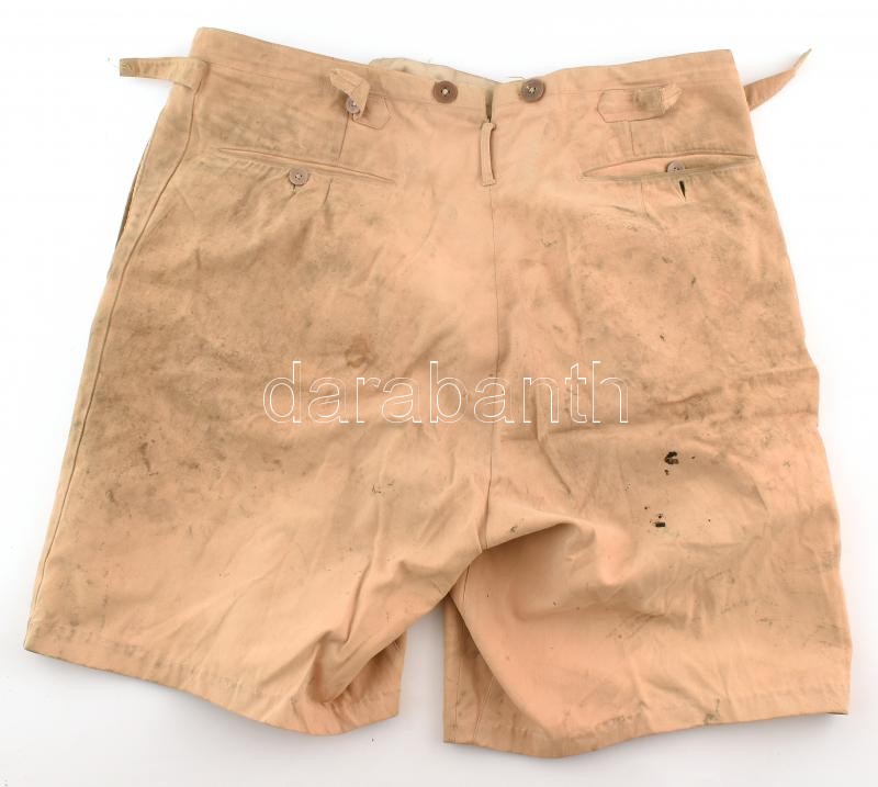 cca 1930 Cserkész rövidnadrág, komplett, sérülésmentes állapotban, de régi folt koszfolt maradványokkal / Hungarian boy scout shorts with marks of dirt - Image 2