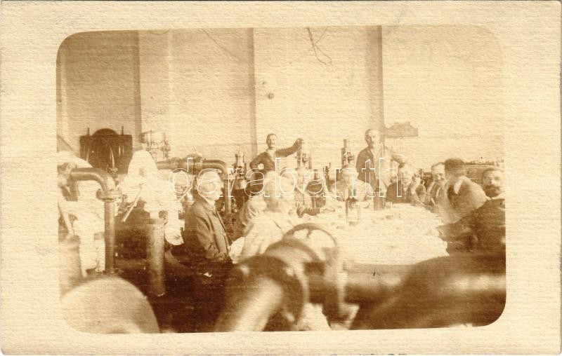 1907 Szeged, Kenderfonó gyár belső, átadási próba ünnepsége. photo