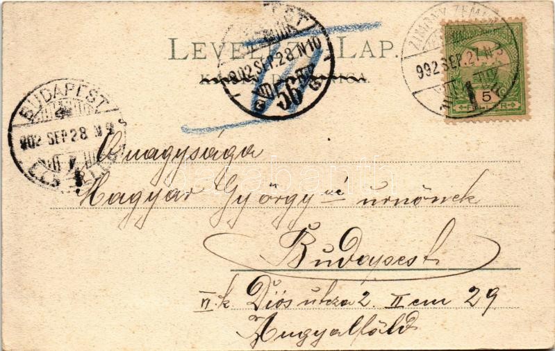 1902 Zimony, Semlin, Zemun; Visa djevojacka skola / leány iskola / girl school (EK) - Image 2