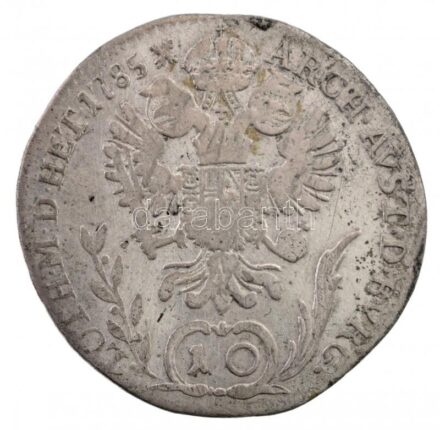 1785B 10kr Ag 'II. József' Körmöcbánya (3,67g) T:2- juszt. / Hungary 1785B 10 Kreuzer 'Joseph II' Kremnitz (3,67g) C:VF adjusted Huszár: 1887., Unger III.: 1332.a