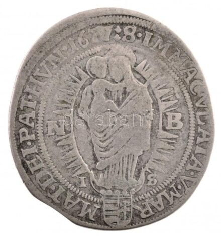 1677N-B/I-S 15kr Ag 'I. Lipót' Nagybánya (5g) T:2-,3 lapkavég, patina / Hungary 1677N-B/I-S 15 Kreuzer Ag 'Leopold I' Baia Mare (5g) C:VF,F planchet edge, patina Huszár: 1433., Unger II.: 1066.a
