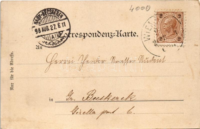 1898 (Vorläufer) Wien, Vienna, Bécs XIV. Rieglerhütte, Sofienalpe, Riegler's Restauration / restaurant (fa) - Image 2