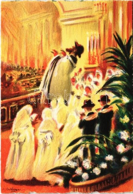 Le Mérite des Femmes pieuses amene le salut du monde / Judaica art postcard s: S. Seeberger