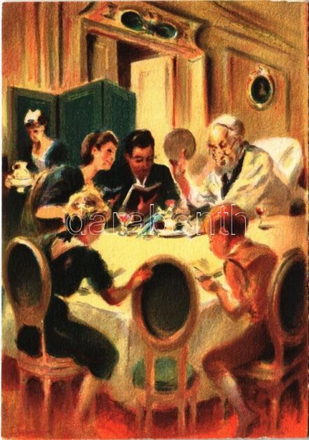 Fete de Paques / Pessah / Judaica art postcard s: S. Seeberger