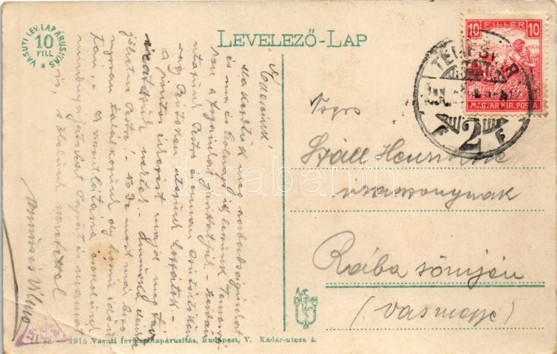 1917 Temesvár, Timisoara; Béga részlet, híd villamossal, Kávéház. Vasúti levelezőlapárusítás 14. 1915 / river, bridge, tram, cafe (EB) - Image 2