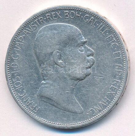 Ausztria 1908. 5K Ag 'Ferenc József - Jubileum' T:2- karc Austria 1908. 5 Corona Ag 'Franz Joseph - Jubilee' C:VF scratches Krause KM#2809