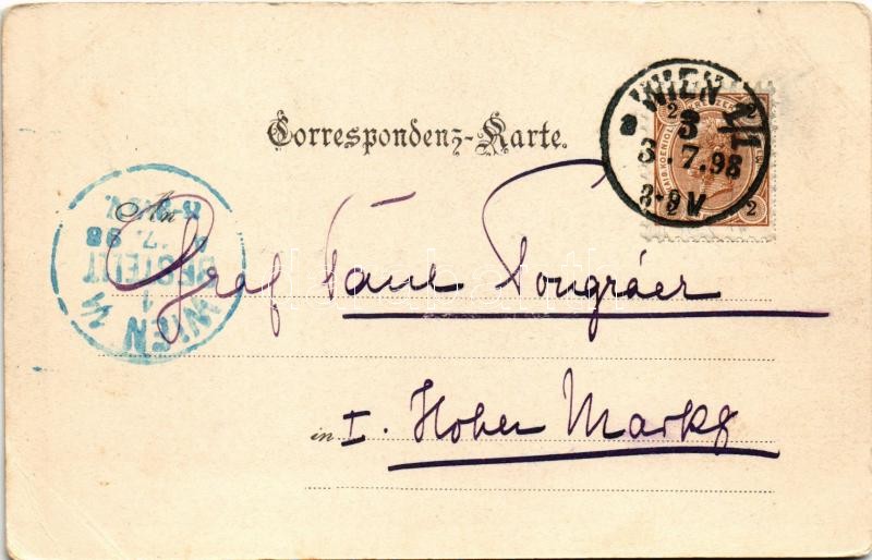 1898 (Vorläufer) Wien, Vienna, Bécs; Huldigungsfestzug der Wiener Schulkinder. Foto Heydenhauss & Robert (EK) - Image 2