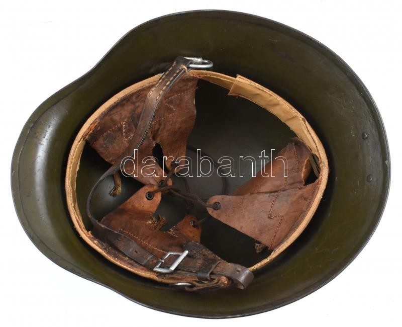 M. kir. honv. 1935M rohamsisak 1946-os 'Tildy-zöld' festéssel. Béléssel, kompletten, megkímélt állapotban, kissé kopott / Hungarian military helmet - Image 4