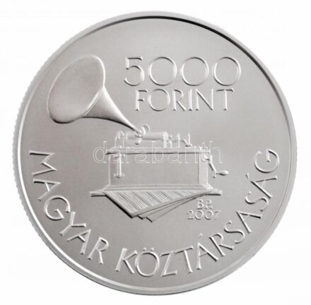 2007. 5000Ft Ag 'Kodály Zoltán' kapszulában, tájékoztatóval T:BU Adamo EM211