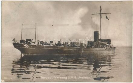 SMS Meteor az Osztrák-Magyar Monarchia Meteor-osztályú torpedóhajója (őrhajója) / K.u.K. Kriegsmarine Torpedofahrzeug / Austro-Hungarian Navy torpedo gunboat. R. Marincovich Pola