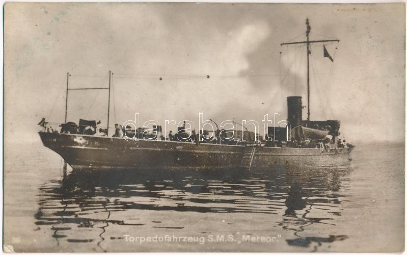 SMS Meteor az Osztrák-Magyar Monarchia Meteor-osztályú torpedóhajója (őrhajója) / K.u.K. Kriegsmarine Torpedofahrzeug / Austro-Hungarian Navy torpedo gunboat. R. Marincovich Pola