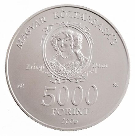 2006. 5000Ft Ag 'Munkácsi vár, Zrínyi Ilona' kapszulában, tanúsítvánnyal, tájékoztatóval T:BU minimális patina Adamo EM202