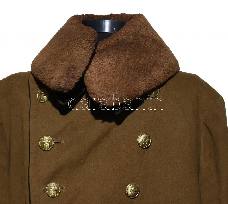 M. kir. honv. 1941M honvéd tábornoki köpeny, vezérőrnagyi rendfokozati jelzéssel, hozzá szörmegallér. Megkímélt, jó állapotban. / General's cloak - Image 2