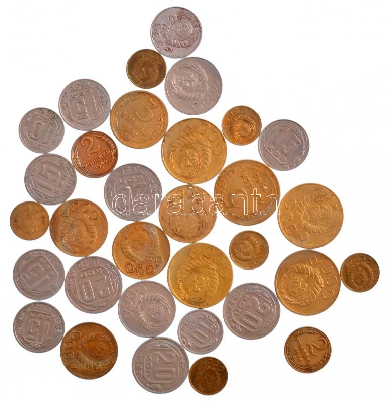 Szovjetunió 1937-1954. 1K-20K (32xklf) T:2,2- patina, ph Sovietunion 1937-1954. 1 Kopeck - 20 Kopecks (32xdiff) C:XF,VF patina, edge error