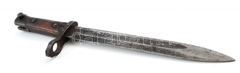 M. kir. honv. 1995M/1931M célzótüskés legénységi szurony, utánfestett hüvellyel, szuronypapuccsal / military bayonett - Image 2