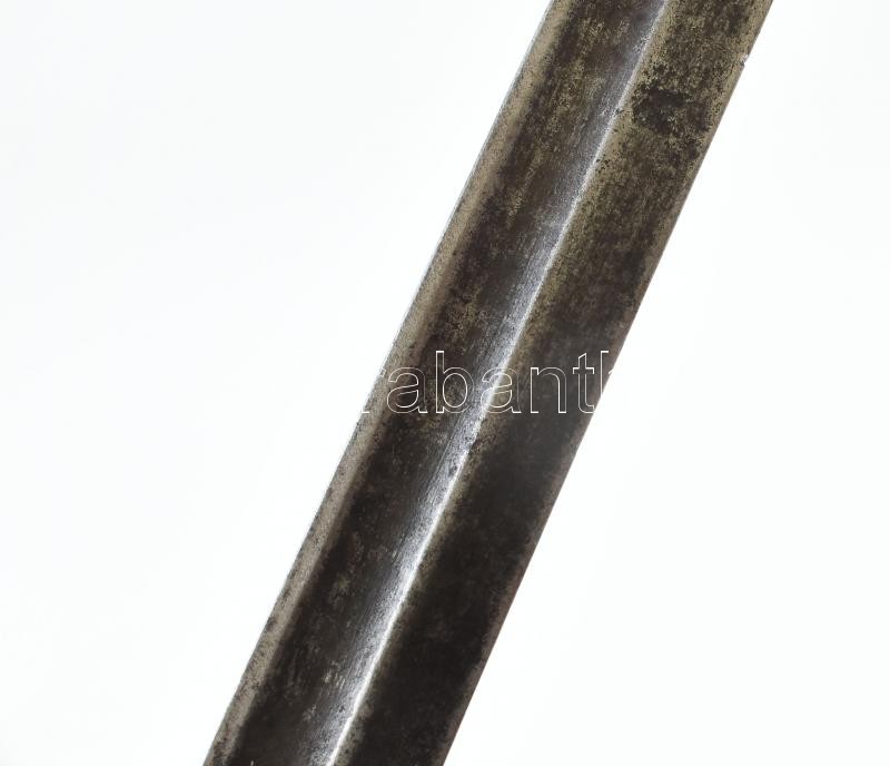 M. kir. honv. 1995M/1931M célzótüskés legénységi szurony, utánfestett hüvellyel, szuronypapuccsal / military bayonett - Image 3