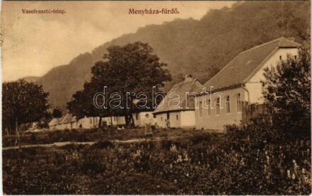 1910 Menyháza, Monyásza, Moneasa; Vasolvasztó telep. Fái Károly kiadása / colony of the iron works
