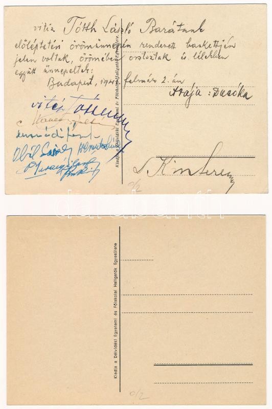 Isten Hozott! Kiadja a Délvidéki Egyetemi és Főiskolai Hallgatók Egyesülete - 2 db régi magyar irredenta képeslap / 2 pre-1945 Hungarian irredenta postcards - Image 2