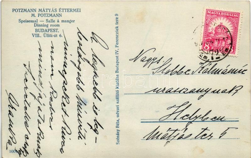 Budapest VIII. Potzmann Mátyás éttermei, belső udvar pincérekkel. Üllői út 6. - Image 2