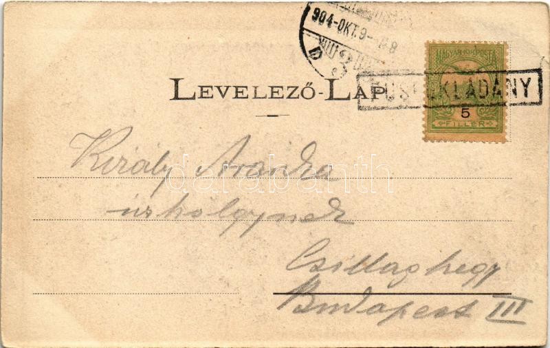 1904 Püspökladány, Fő utca, városrész, református imaház, templom. Özv. Illés Elekné kiadása (EK) - Image 2