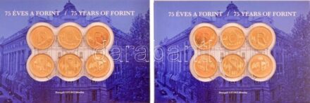 2021. 5Ft Cu-Ni-Zn '75 éves a Forint' (6xklf) emléklapon (2x) T:1-