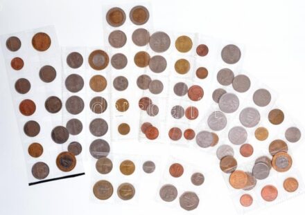 10db-os forgalmi összeállítás (benne: Thaiföld, Malajzia, Indonézia, Dél-Afrika, Egyiptom, Brazília, India, Barbados, Kolumbia, összesen 85db érme) T:1--3 10pcs coin set (within: Thailand, Malaysia, Indonesia, South Africa, Egypt,