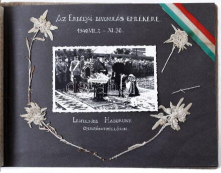 1940 Erdélyi bevonulás Horthy Miklós kormányzóval és magyar katonai alakulatokkal (gyalogosok, lovaskatonák, motorizált egységek, harckocsik stb.) különféle helyszíneken (Székelyföld, Gyergyószentmiklós, Máramaros, Beszterce,