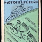 Mihály Dénes: A motorkerékpár. Motorkerékpárok 141 ábrával. Bp., é.n. Athenaeum. Molnár C. Pál jelzett borítótervével. Kiadói papírkötésben, a könyvtest elvált