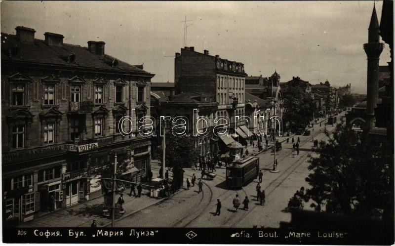 Sofia, Boulevard Marie Louise, tram, hotel, shops
