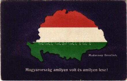 Magyarország amilyen volt és amilyen lesz! Kiadja a 'Szózat' Magyarország Területi Épségének Védelmi Ligája napilapja. Besskó Grafikai Műintézete / Hungarian irredenta propaganda s: Madarassy Erzsébet (fa)