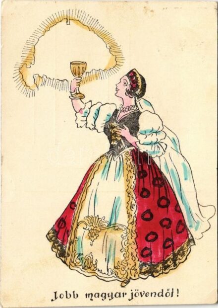 1938 Jobb magyar jövendőt! Irredenta művészlap / Hungarian irredenta propaganda art postcard (EK)