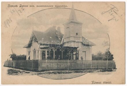1901 Budapest III. Rómaifürdő, Római fürdő; Berczik István min. számtanácsos nyaralója, villa (EB)